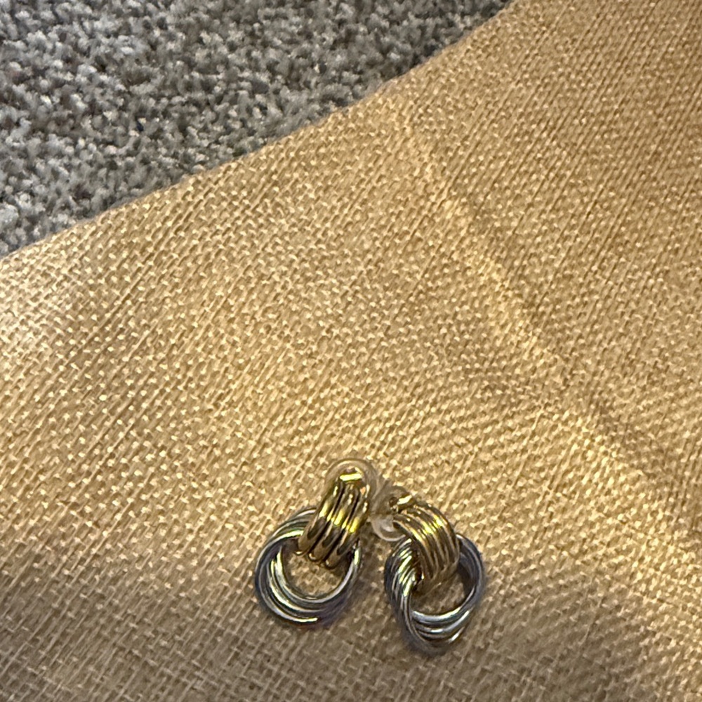 Elegant Gold and Silver Hoop Earrings